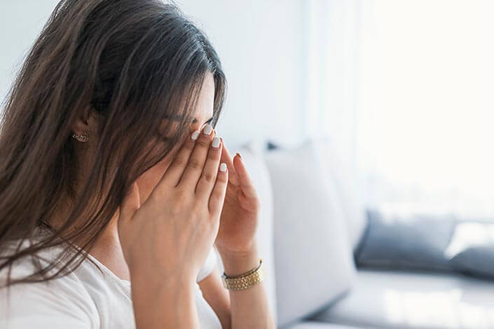 Woman Having Sinus Pain